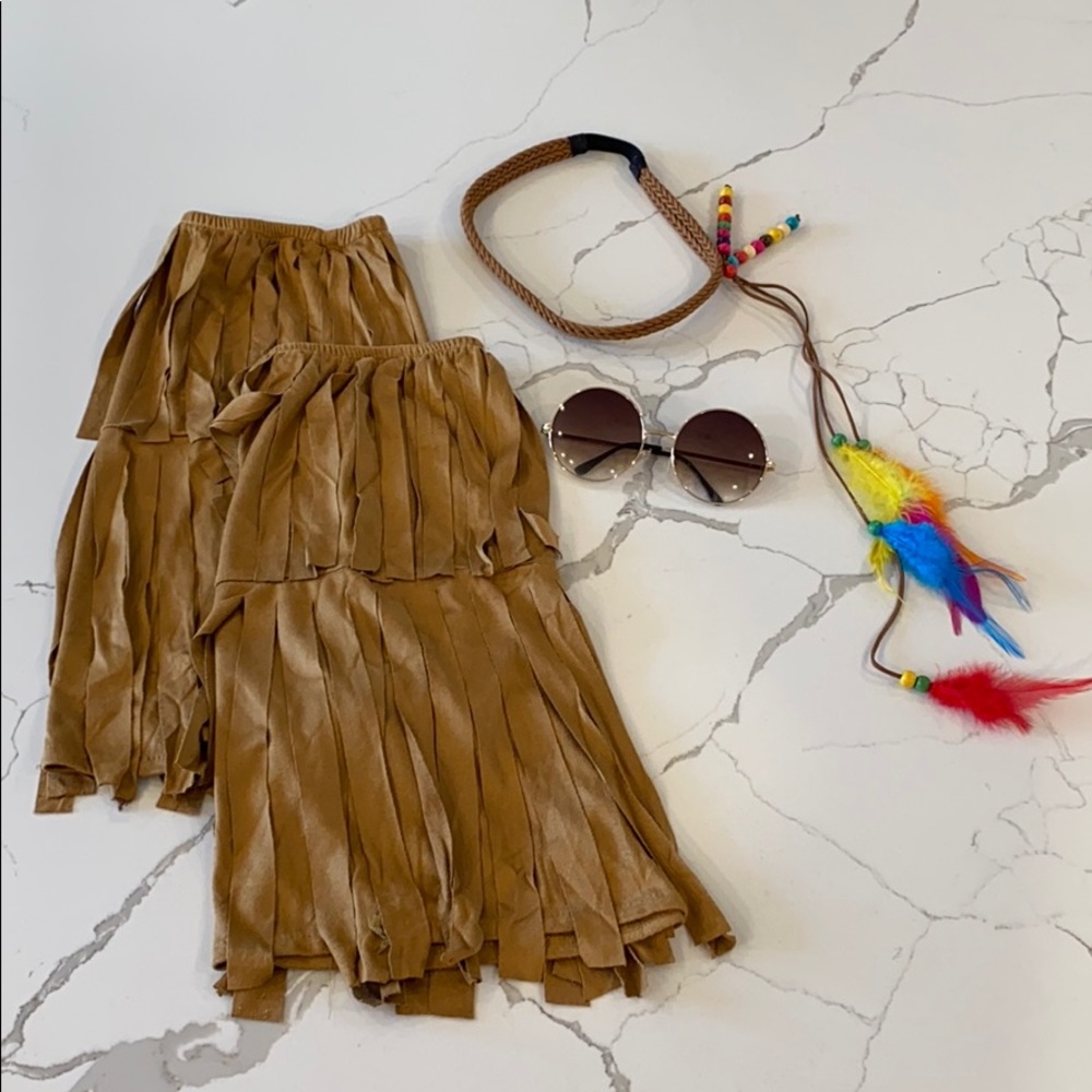 Hippie Costume Headband Sunglasses Bootcovers